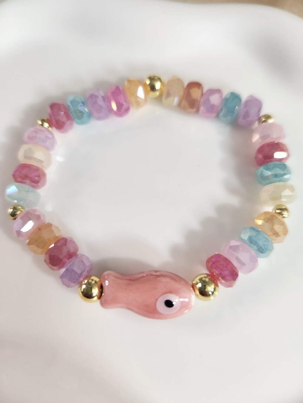 Iced Candy Fish Charm Bracelet